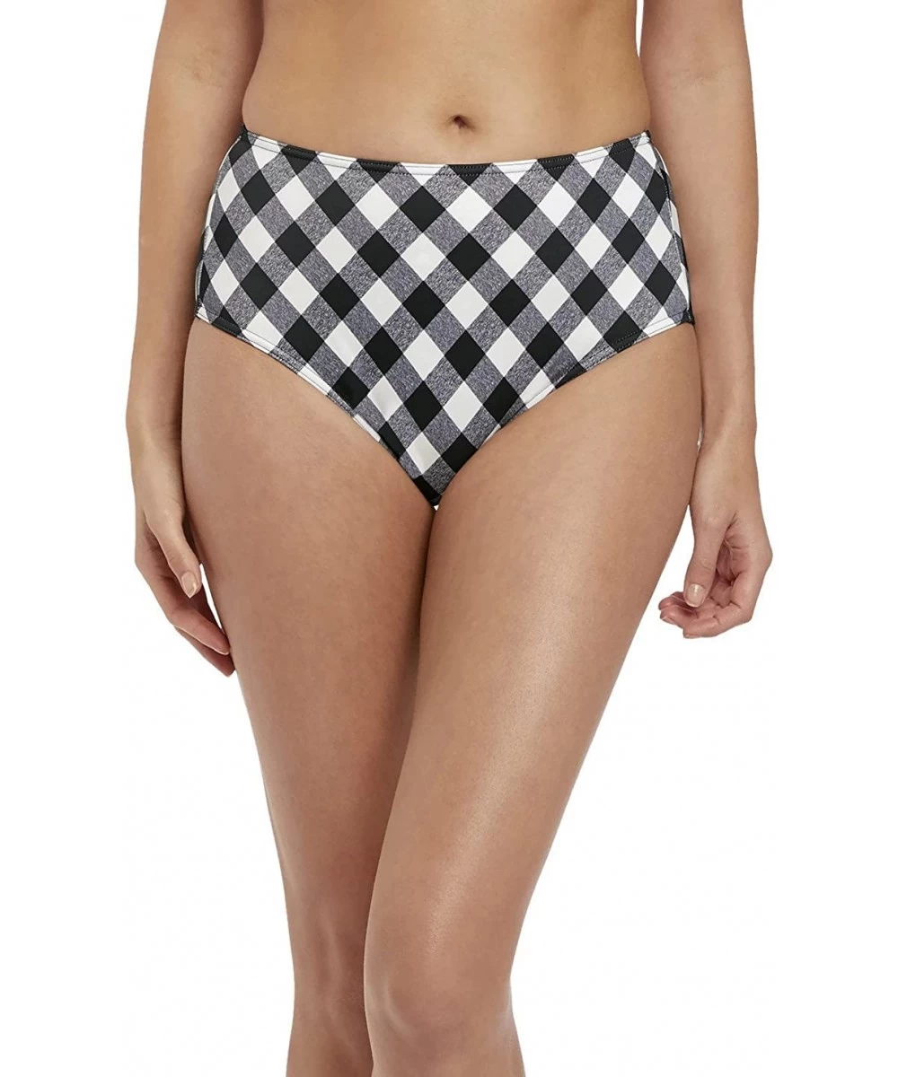 Tankinis Totally Check High-Waist Bikini Bottom - Monochrome - CQ18CS4Y9G8