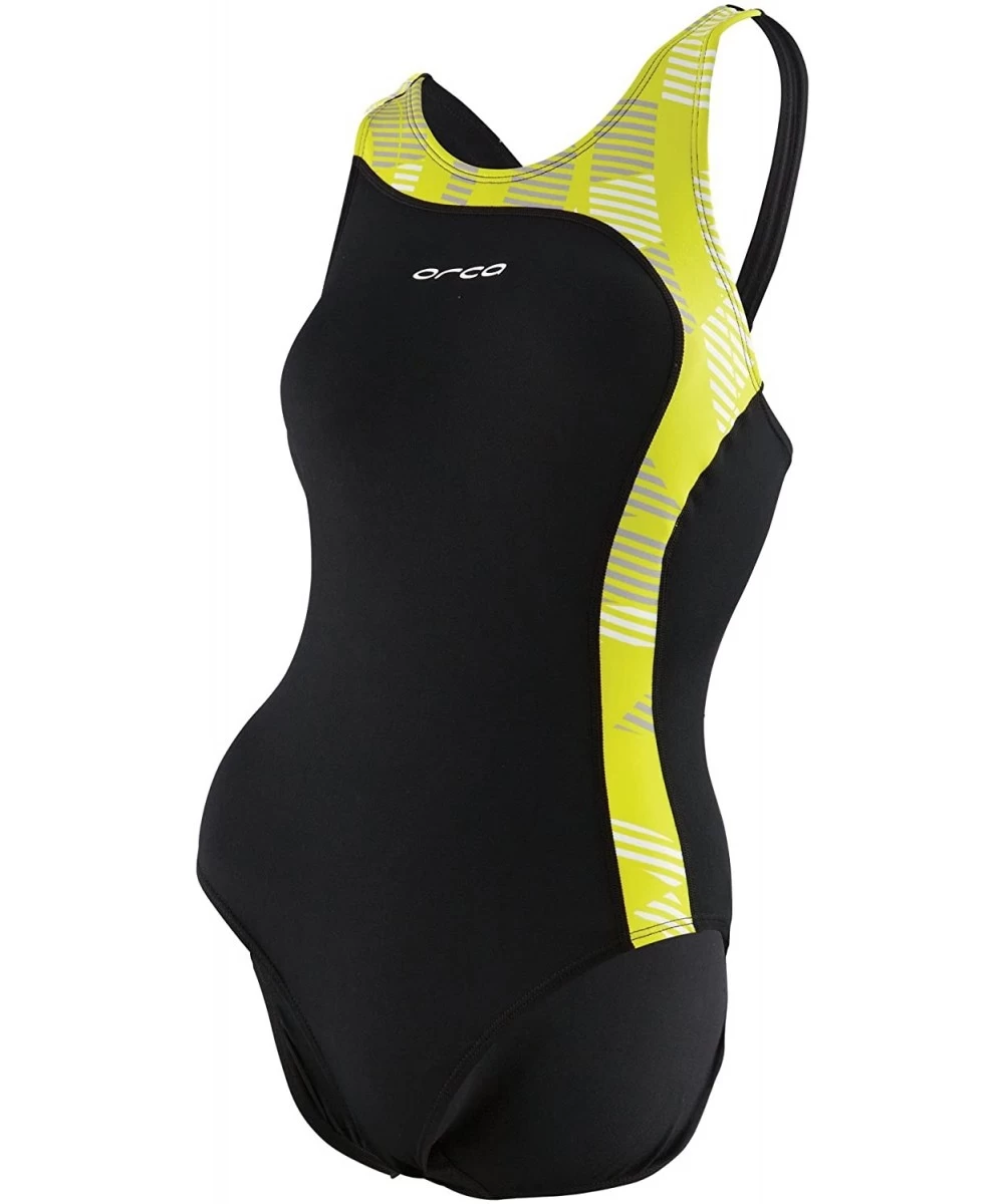 Racing Women's 226 Enduro One Piece Swimsuit - Black/Empire Yellow - CJ11C19MKUX