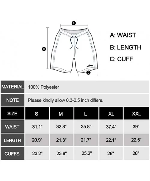 Board Shorts Men's Swim Trunks Bathing Shorts with 3D Print Deisgn Quick Dry Boards with Mesh Lining About Knee - Design 21 -...