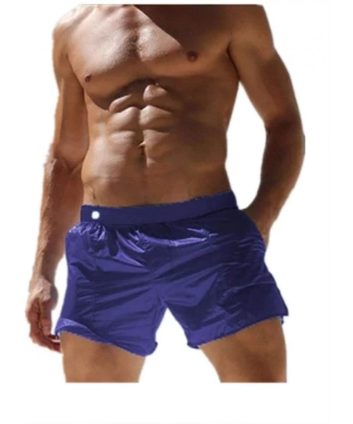 Briefs Sexy Translucent Men's Shorts Men's Swim Pants Swimwear Surf Board Beach Swimming Trunks Boxer Shorts - Purple - C518W...