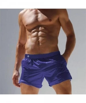 Briefs Sexy Translucent Men's Shorts Men's Swim Pants Swimwear Surf Board Beach Swimming Trunks Boxer Shorts - Purple - C518W...