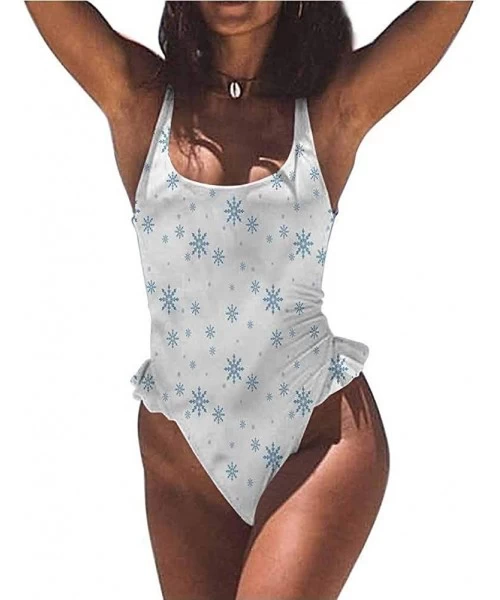 Bottoms Stunning Bathing Suit Winter- Christmas Houses Sea for Beach/Hiking Activities - Multi 09-one-piece Swimsuit - CV19E7...