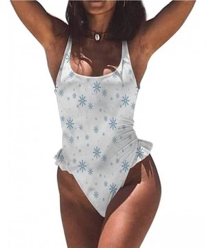 Bottoms Stunning Bathing Suit Winter- Christmas Houses Sea for Beach/Hiking Activities - Multi 09-one-piece Swimsuit - CV19E7...