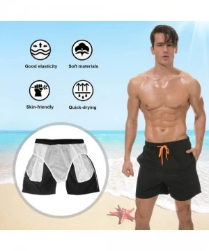 Board Shorts Mens Swim Trunks Quick Dry Beach Shorts Mesh Lining Board Shorts Swimwear Bathing Suits with Pockets - Green Pin...