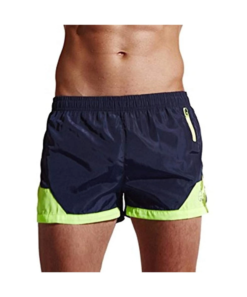 Trunks 2018 Newest Men's Shorts Swim Trunks- Quick Dry Beach Surfing Running Swimming Watershort - Navy - CV18NIONOL9