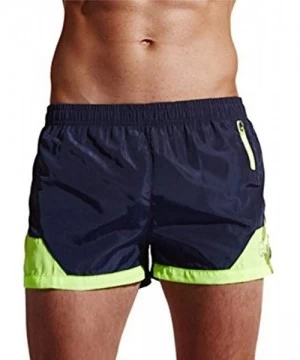 Trunks 2018 Newest Men's Shorts Swim Trunks- Quick Dry Beach Surfing Running Swimming Watershort - Navy - CV18NIONOL9