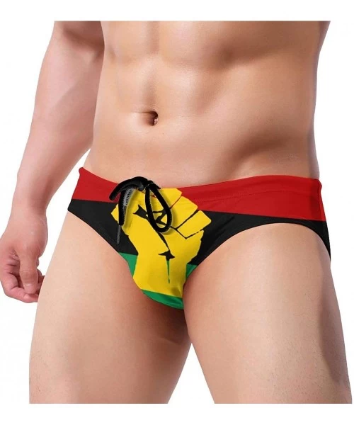 Briefs El Salvador Flag Men Briefs Bikini Swimwear Low Rise Swimsuit with Drawstring - 6 - CG19CZOWHTN