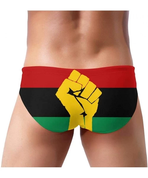 Briefs El Salvador Flag Men Briefs Bikini Swimwear Low Rise Swimsuit with Drawstring - 6 - CG19CZOWHTN