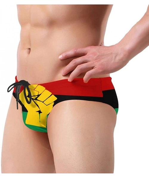 Briefs El Salvador Flag Men Briefs Bikini Swimwear Low Rise Swimsuit with Drawstring - 6 - CG19CZOWHTN