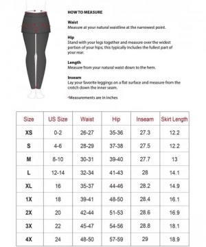 Bottoms Women's Modest Swim Skirt with Full Length Leggings| UPF 50+ | XS-4X - Black - CQ19C8Q0MIA