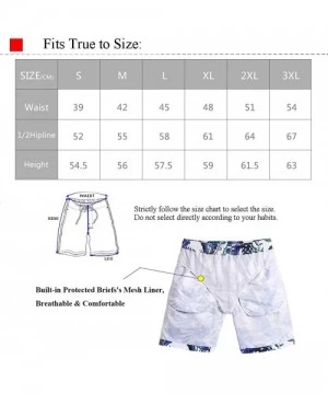 Board Shorts Men's Camouflage Printing Quick Dry Beach Board Shorts Swim Trunks - Fish Bone - CC18OWLQNZT