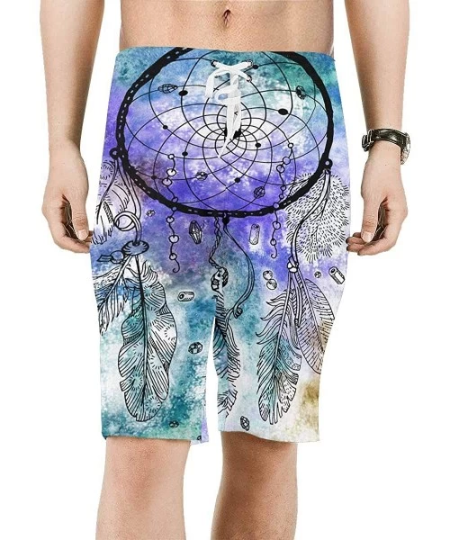 Board Shorts Men's Printed Board Shorts Loose Fit Quick Dry No Mesh Lining - Multi 3 - C818QRX0MRX