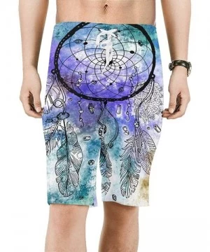 Board Shorts Men's Printed Board Shorts Loose Fit Quick Dry No Mesh Lining - Multi 3 - C818QRX0MRX