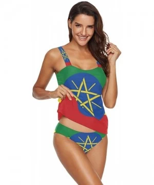 Sets Flag of Texas State Womens Two Piece Bikini Set Swimwear Beachwear - Ethiopia Flag - CO18TRMYXYU