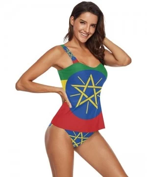 Sets Flag of Texas State Womens Two Piece Bikini Set Swimwear Beachwear - Ethiopia Flag - CO18TRMYXYU