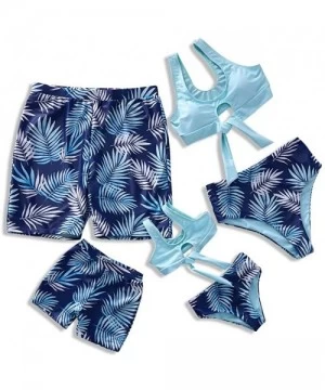 Sets Family Matching Swimwear Two Pieces Bikini Set 2020 Newest Printed Ruffles Mommy and Me Bathing Suits - CI18QIG6W6D