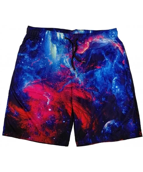 Trunks Mens Funny Swim Trunks 3D Graphic Print Quick Dry Surf Beach Board Shorts with Mesh Lining - Style4 - C118RXDEG04