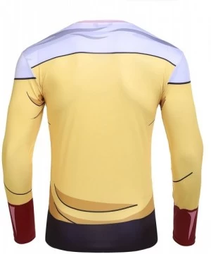 Rash Guards Men's UPF 50+ Long Sleeve Rashguard Athletic Swim Shirt - Type 1 Yellow - C1184MUEX5I