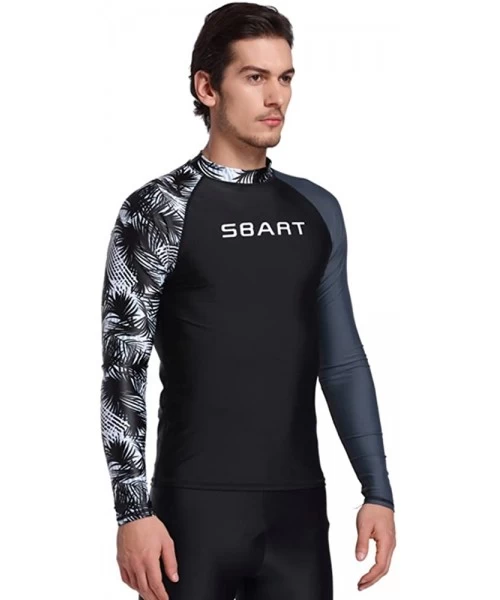 Rash Guards Men's Rash Guard Shirt Mens Long Sleeved T-Shirt Swimwear Wakeboard Floatsuit Tops UV Swimming Rashguard - A6 - C...