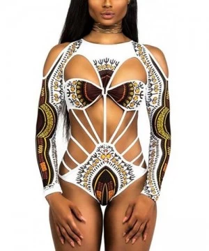 One-Pieces Women One Piece Swimsuit African Print Monokini Bikini Beach Swimwear Bathing Suit for Women Plus Size 8903white -...