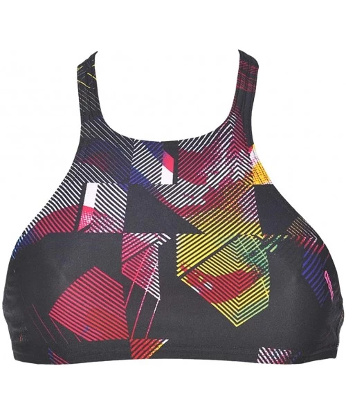 Racing Womens Rule Breaker Think Crop Top MaxLife Bikini Top - Multicolor-fresia Rose - C6188DY5S5L