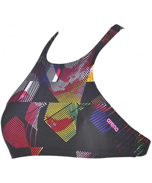 Racing Womens Rule Breaker Think Crop Top MaxLife Bikini Top - Multicolor-fresia Rose - C6188DY5S5L