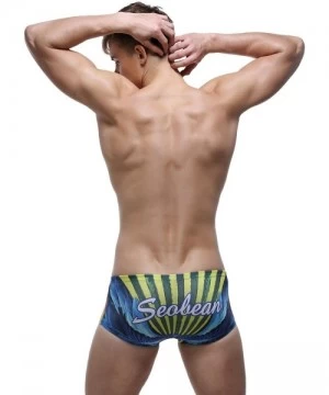 Briefs Mens Low Rise Sexy Sport Swimwear Trunk Boxer Brief - 2803 Multi - CO12G1DWISX