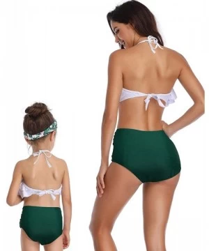 Sets Girls Swimsuits for Women High Waisted Bathing Suit Family Matching Swimsuit Mommy and Daughter Swimwear Bikini Sets - G...