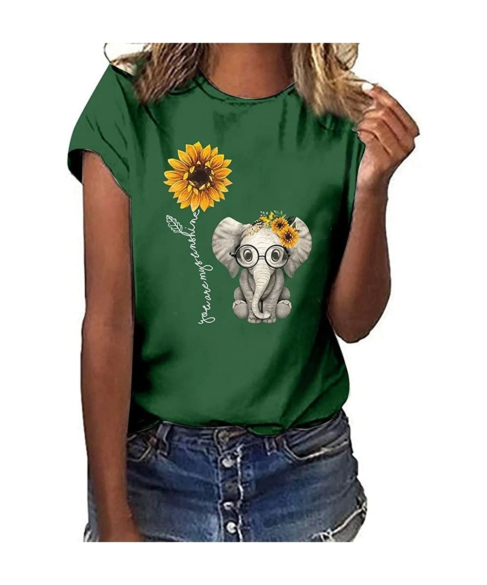 Cover-Ups T Shirts for Women Graphic-Womens Girls Plus Size Print Leaves Tees Shirt Short Sleeve Casual Summer Blouse Tops - ...