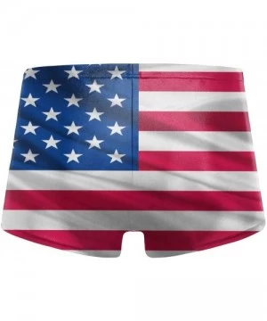 Briefs American Flag Men Swimwear Bikini Swim Brief Board Shorts Surf Boxer Trunks Swimsuits - Black - CT18XET4DYA