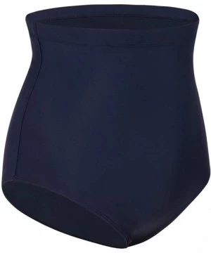 Tankinis Women's Swim Bottom Ultra High Waisted UPF50+ Swimsuit Bikini Brief - Navy - CK195A67AYL