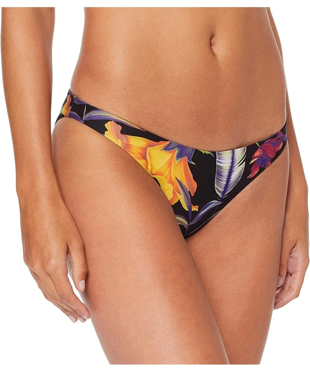 Bottoms Women's Quick Dry Floral Surf Bottom - Black - CS18OQ6E6UL