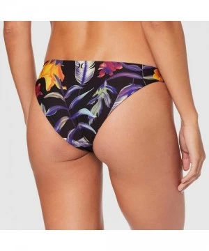 Bottoms Women's Quick Dry Floral Surf Bottom - Black - CS18OQ6E6UL