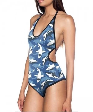 One-Pieces Women's Sexy One-Piece Swimsuits Bikini - Sharks - CF12E6Y4GLB