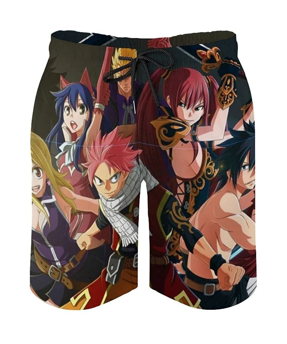 Board Shorts Fairy Tail Men with Pocket Swim Trunks Beach Shorts Board Pants - Style1 - CH19E8O8X8L