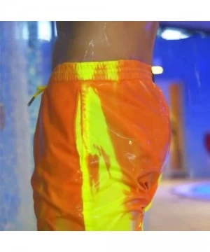 Trunks Funny Color Changing Swim Trunks Temperature Sensitive Beach Swim Shorts - Yellow - CX199C0LSD0