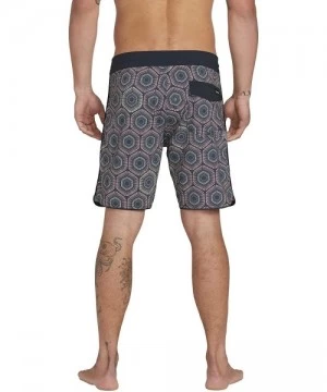 Board Shorts Men's Sun Medallion Stoneys 18" Stretch Boardshort - Navy - C518WTU80I0