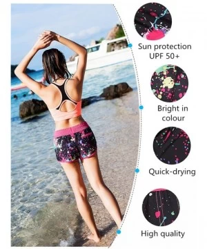 Board Shorts Women Swim Shorts Summer Boardshorts Quick Dry Swimwear Bottom Workout - 201 - C118DL5YDWE