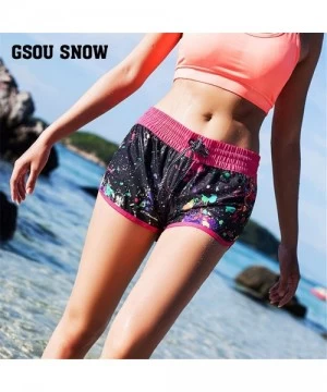 Board Shorts Women Swim Shorts Summer Boardshorts Quick Dry Swimwear Bottom Workout - 201 - C118DL5YDWE