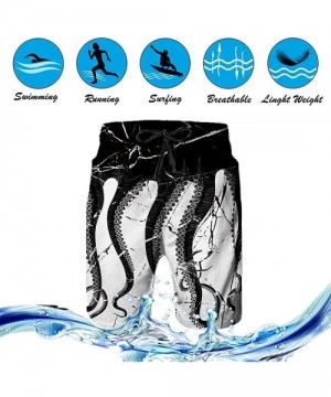 Board Shorts Comfort Men & Boys Big & Tall Cargo Short Board Shorts for Beach Outdoor Workout - Bape Shark Teeth Camo (3) - C...