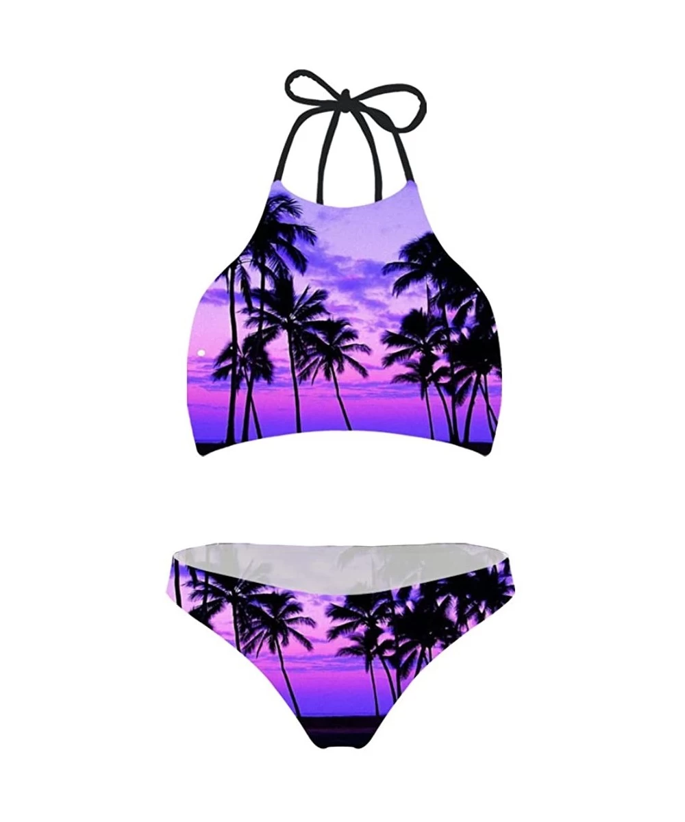 Sets Sexy Scrunch Butt Bikini Two Piece Cheeky Bottom Weed Pot Leaf Marijuana - Color9 - C9196WMDY4K