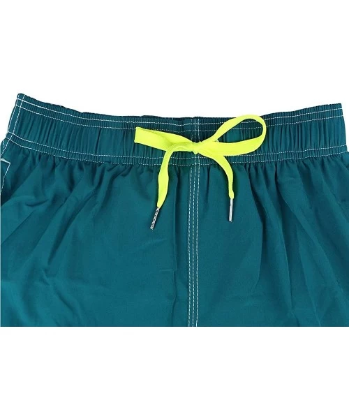 Board Shorts Men's Quick Dry Swim Trunks Bathing Suit Beach Shorts - Dark Green - CY18E308Q9O