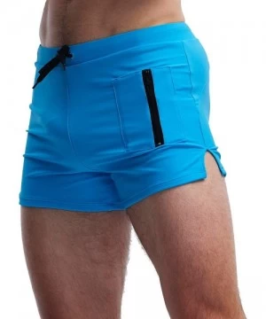 Briefs Mens Swimming Trunks Boxer Brief Swimsuit Swim Underwear Quick Dry Board Shorts - Type1-sky Blue - CO194YSA5IL