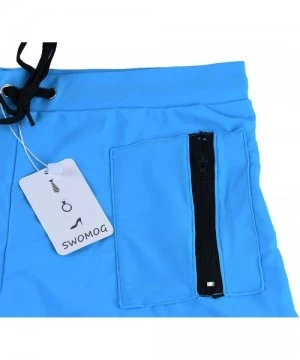 Briefs Mens Swimming Trunks Boxer Brief Swimsuit Swim Underwear Quick Dry Board Shorts - Type1-sky Blue - CO194YSA5IL