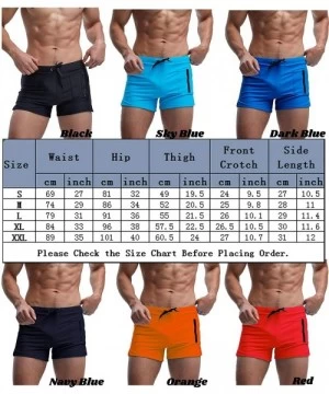 Briefs Mens Swimming Trunks Boxer Brief Swimsuit Swim Underwear Quick Dry Board Shorts - Type1-sky Blue - CO194YSA5IL