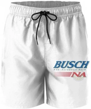 Board Shorts Men's Beach Shorts Busch-Brewery-Lights-Beer- Summer Quick Dry Swimming Pants - White-36 - CX18UEH9GTQ