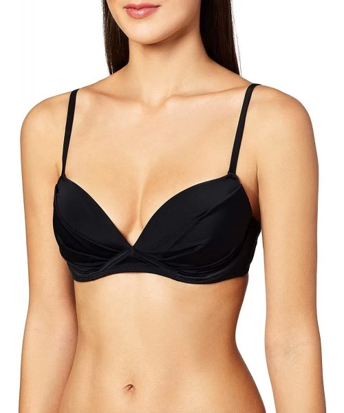 Tops Women's Swim Secret Convertible Push-up Bikini Top - Black Hue - CD12NZUP0K4