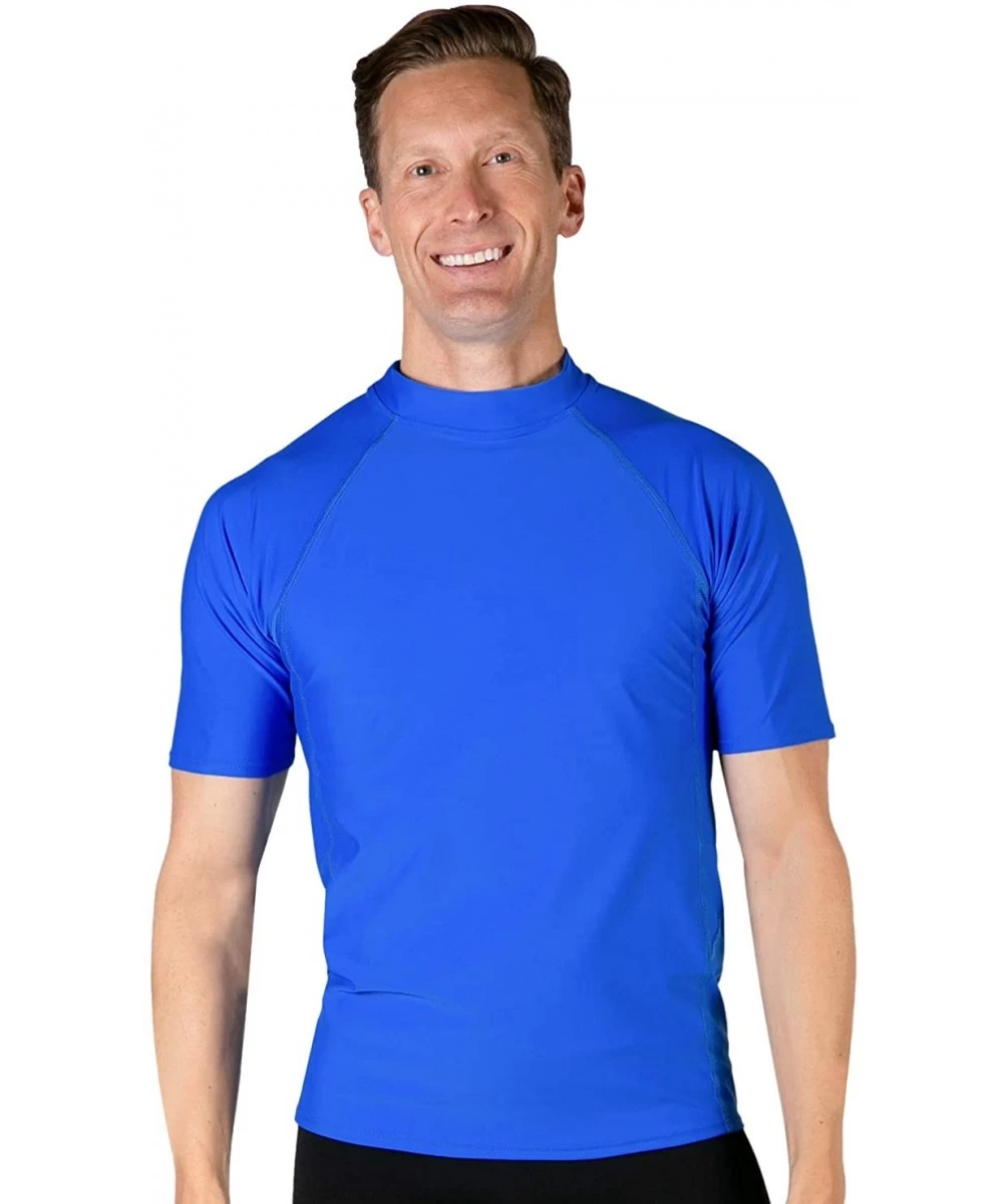 Rash Guards Men's Swim Performance Rash Guard- UPF 50+ Sun Protection - Royal - CU18RIEA7G6