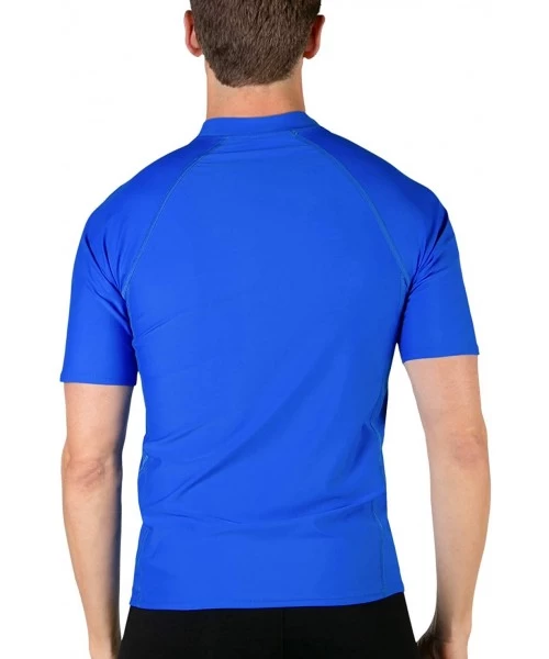 Rash Guards Men's Swim Performance Rash Guard- UPF 50+ Sun Protection - Royal - CU18RIEA7G6