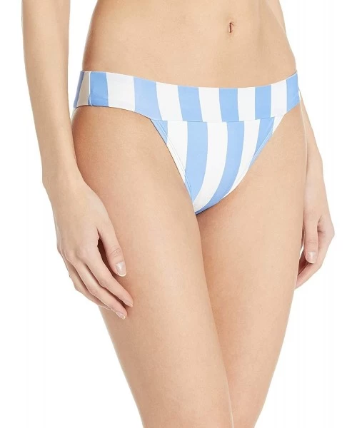 Tankinis Women's Swimwear Banded Cheeky Bikini Bottom - Blue Nautical Stripe - C8187INO555